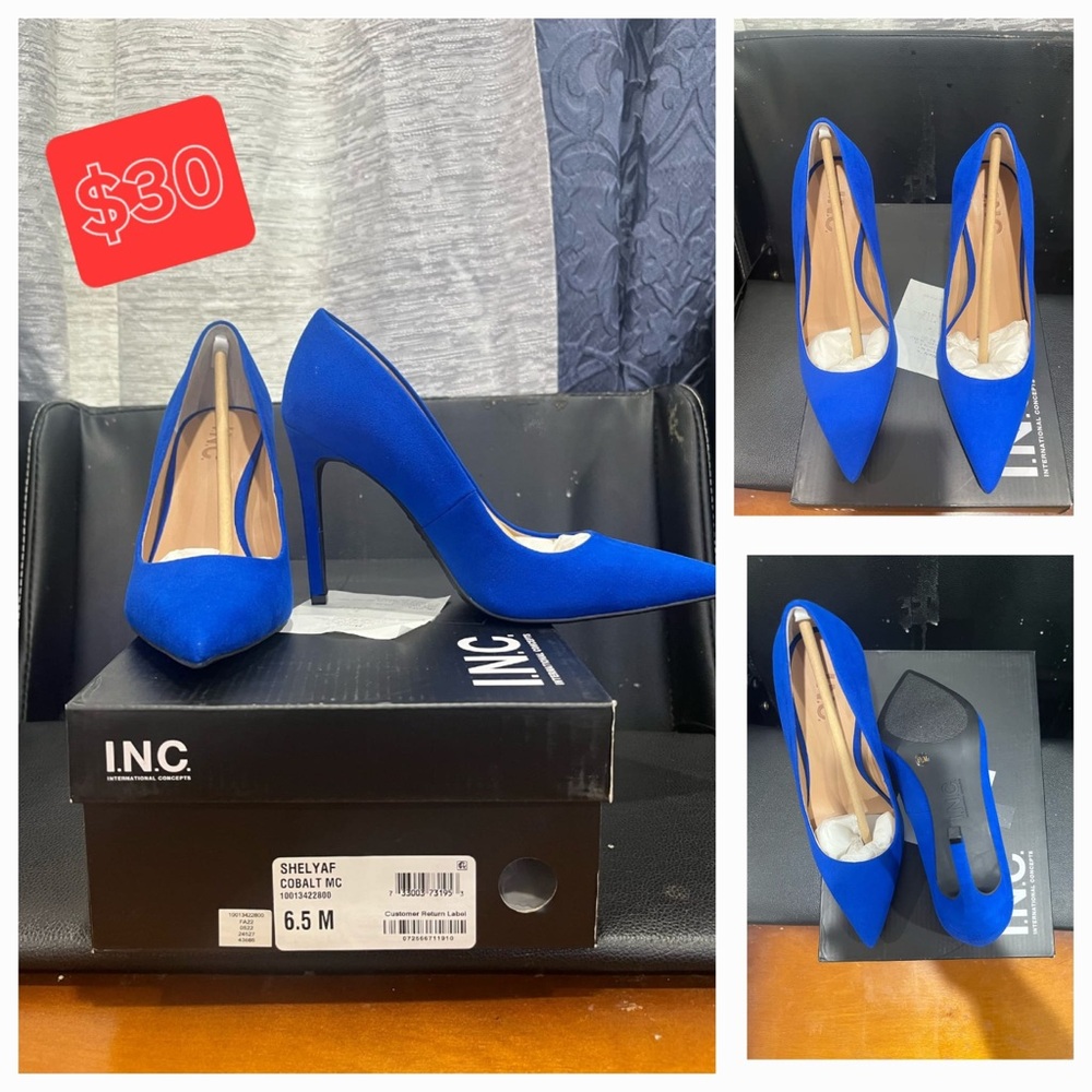 INC International Concepts Women's Blue Heels